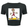 Ladies' Poly-Cotton Crop T-Shirt Thumbnail