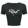 Ladies' Poly-Cotton Crop T-Shirt Thumbnail