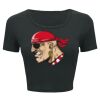Ladies' Poly-Cotton Crop T-Shirt Thumbnail