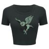 Ladies' Poly-Cotton Crop T-Shirt Thumbnail