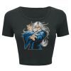 Ladies' Poly-Cotton Crop T-Shirt Thumbnail