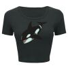 Ladies' Poly-Cotton Crop T-Shirt Thumbnail