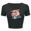 Ladies' Poly-Cotton Crop T-Shirt Thumbnail