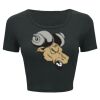 Ladies' Poly-Cotton Crop T-Shirt Thumbnail