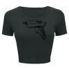 Ladies' Poly-Cotton Crop T-Shirt Thumbnail