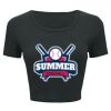 Ladies' Poly-Cotton Crop T-Shirt Thumbnail