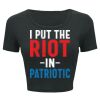 Ladies' Poly-Cotton Crop T-Shirt Thumbnail