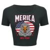 Ladies' Poly-Cotton Crop T-Shirt Thumbnail