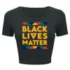 Ladies' Poly-Cotton Crop T-Shirt Thumbnail