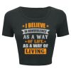 Ladies' Poly-Cotton Crop T-Shirt Thumbnail