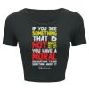 Ladies' Poly-Cotton Crop T-Shirt Thumbnail