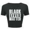Ladies' Poly-Cotton Crop T-Shirt Thumbnail