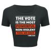 Ladies' Poly-Cotton Crop T-Shirt Thumbnail