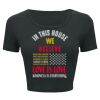 Ladies' Poly-Cotton Crop T-Shirt Thumbnail