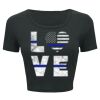 Ladies' Poly-Cotton Crop T-Shirt Thumbnail