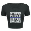 Ladies' Poly-Cotton Crop T-Shirt Thumbnail