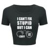 Ladies' Poly-Cotton Crop T-Shirt Thumbnail