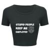 Ladies' Poly-Cotton Crop T-Shirt Thumbnail