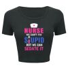 Ladies' Poly-Cotton Crop T-Shirt Thumbnail