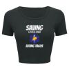 Ladies' Poly-Cotton Crop T-Shirt Thumbnail