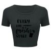 Ladies' Poly-Cotton Crop T-Shirt Thumbnail