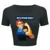 Ladies' Poly-Cotton Crop T-Shirt Thumbnail