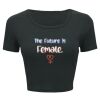 Ladies' Poly-Cotton Crop T-Shirt Thumbnail