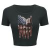 Ladies' Poly-Cotton Crop T-Shirt Thumbnail