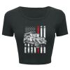 Ladies' Poly-Cotton Crop T-Shirt Thumbnail