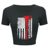 Ladies' Poly-Cotton Crop T-Shirt Thumbnail