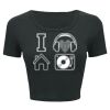 Ladies' Poly-Cotton Crop T-Shirt Thumbnail