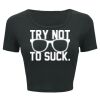 Ladies' Poly-Cotton Crop T-Shirt Thumbnail