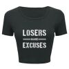 Ladies' Poly-Cotton Crop T-Shirt Thumbnail