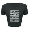 Ladies' Poly-Cotton Crop T-Shirt Thumbnail