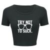 Ladies' Poly-Cotton Crop T-Shirt Thumbnail