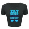 Ladies' Poly-Cotton Crop T-Shirt Thumbnail