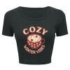 Ladies' Poly-Cotton Crop T-Shirt Thumbnail