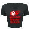 Ladies' Poly-Cotton Crop T-Shirt Thumbnail
