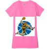 Ladies' Jersey Short-Sleeve Deep V-Neck T-Shirt Thumbnail