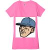 Ladies' Jersey Short-Sleeve Deep V-Neck T-Shirt Thumbnail