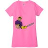 Ladies' Jersey Short-Sleeve Deep V-Neck T-Shirt Thumbnail