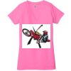 Ladies' Jersey Short-Sleeve Deep V-Neck T-Shirt Thumbnail