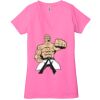 Ladies' Jersey Short-Sleeve Deep V-Neck T-Shirt Thumbnail