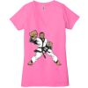 Ladies' Jersey Short-Sleeve Deep V-Neck T-Shirt Thumbnail