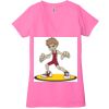 Ladies' Jersey Short-Sleeve Deep V-Neck T-Shirt Thumbnail