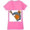 Ladies' Jersey Short-Sleeve Deep V-Neck T-Shirt Thumbnail