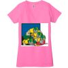 Ladies' Jersey Short-Sleeve Deep V-Neck T-Shirt Thumbnail