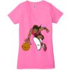 Ladies' Jersey Short-Sleeve Deep V-Neck T-Shirt Thumbnail