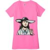 Ladies' Jersey Short-Sleeve Deep V-Neck T-Shirt Thumbnail