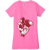 Ladies' Jersey Short-Sleeve Deep V-Neck T-Shirt Thumbnail